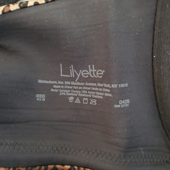 Lilyette Leopard Animal Print Uplifting Bra - Picture 3 of 6